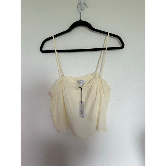 WeWoreWhat Ruffle Cami Top in Ivory - L - Picture 2 of 3